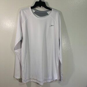 Speedo Long Sleeve Performance Shirt XL White $45